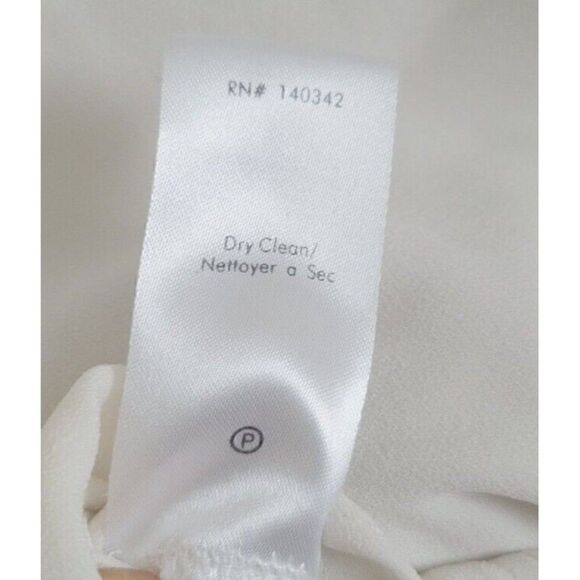 Elizabeth and James Harriet Pleated Long Balloon Sleeve Tie Neck Blouse XS - Picture 12 of 13